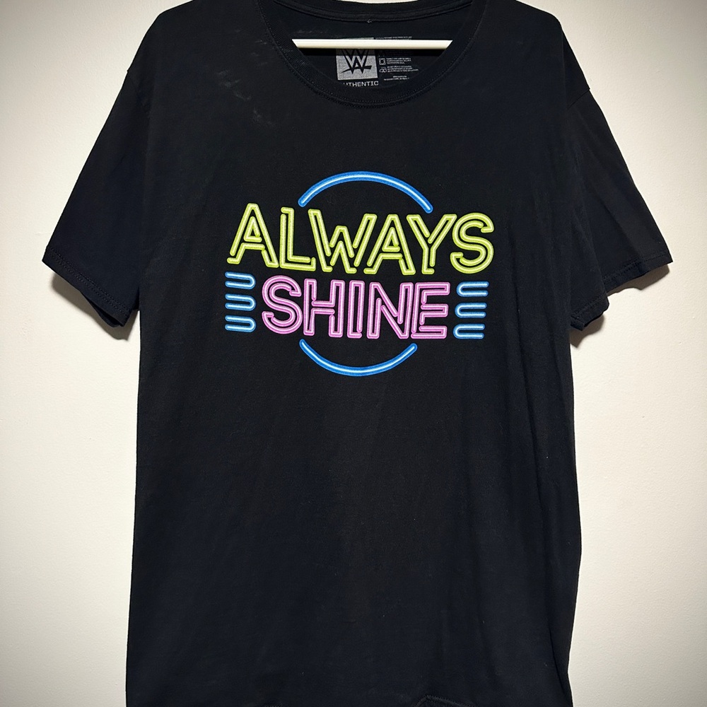 WWE Naome Black Graphic Tee with Neon Print🔥
